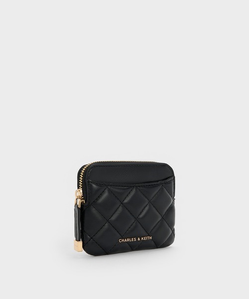 CHARLES & KEITH アルヴァ キルティング スモールウォレット Alva アルヴァ キルティングトップジップ スモールウォレット（財布