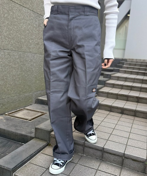 Dickies メキシコ製　ワークパンツ ダブルニー　W36×32 グレー ディッキーズ Dickies ツイル ダブルニー ワークパンツ （股下30インチ