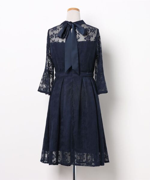 RUIRUE BOUTIQUE ワンピース　ネイビー RUIRUE BOUTIQUE（ルイルエブティック） ワンピース 洗える3WAYボレロ