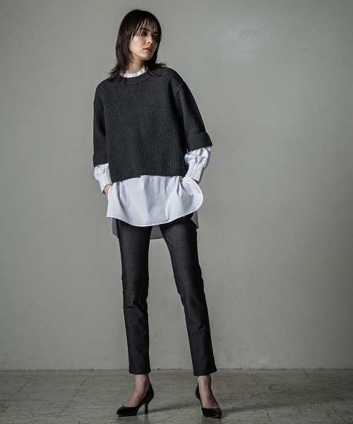 「la.f…」 長袖ブラウス 9号 ブラック レディース_画像8