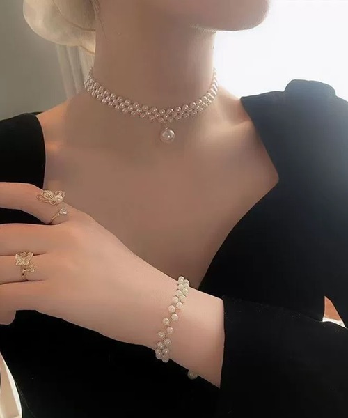 IRADOWL（アイラドール） チョーカー 揺れるパール付きチョーカー