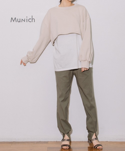 「Munich」 イージーパンツ X-SMALL ライトグレー レディース_画像2