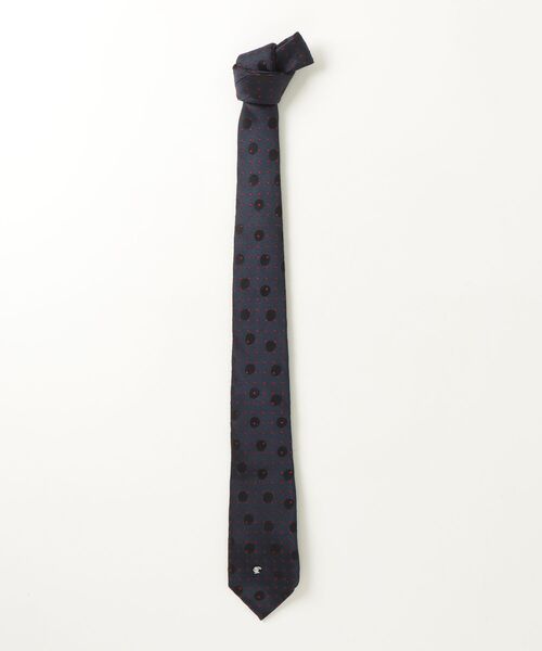 ネイビー ドット柄 ネクタイ セット 麻布テーラー｜ドット柄ネクタイ｜ネイビー