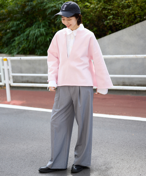 SLOBE IENA（スローブイエナ） トレーナー スウェット 裏毛スキッパー