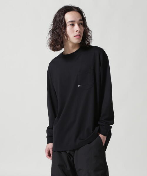 「DENHAM」 長袖Tシャツ M ブラック メンズ_画像2