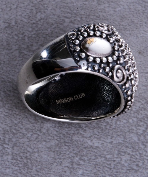 VINTAGE ヴィンテージ シルバー ブラックヴォルト リング 指輪 存在感ある英国製ヴィンテージスターリングシルバーリング