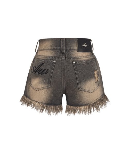 ANDWANG ジーンズ デニム デニムパンツ fringe denim short pants