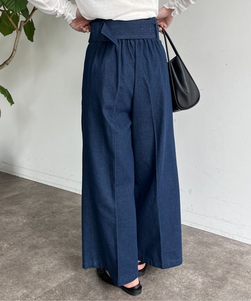 「Thevon」 デニムパンツ M ネイビー レディース_画像4