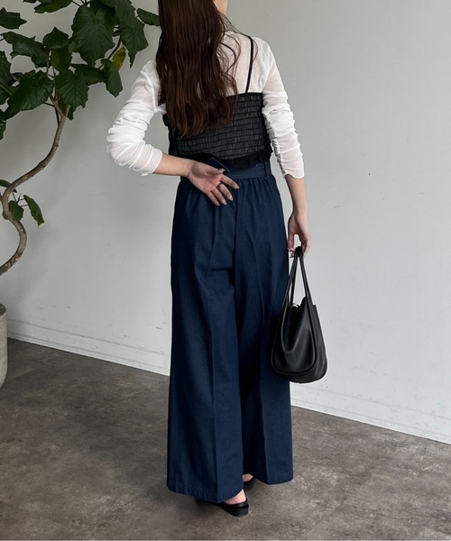 「Thevon」 デニムパンツ M ネイビー レディース_画像7