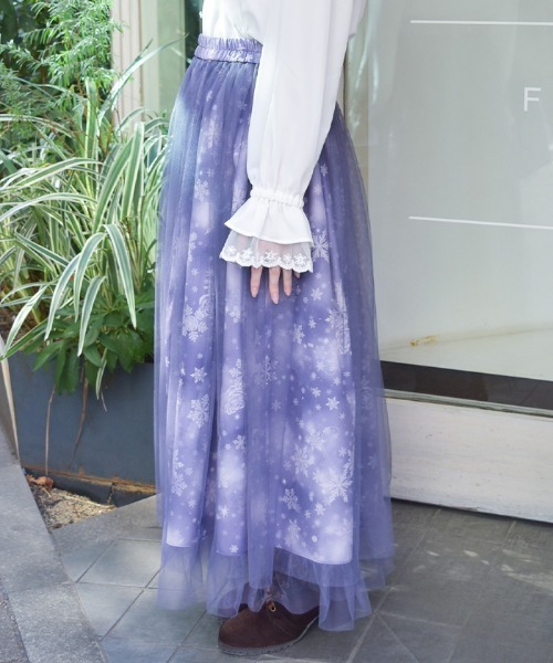 axes femme（アクシーズ ファム） スカート スノー・ローズ柄スカート