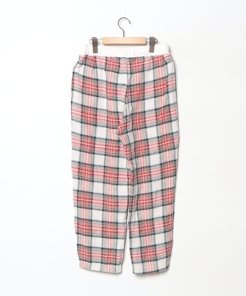 「221village」 チェック柄イージーパンツ 3 ピンク メンズ_画像2
