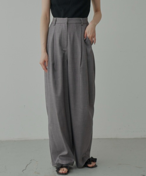 「Aunt Marie's」 スラックス S ネイビー レディース_画像2