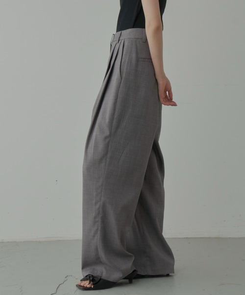 「Aunt Marie's」 スラックス S ネイビー レディース_画像3