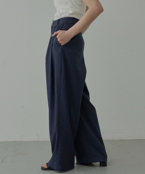 「Aunt Marie's」 スラックス S ネイビー レディース_画像6