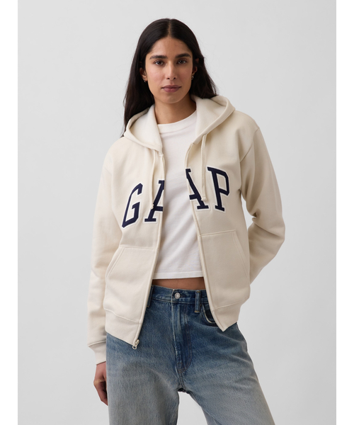 GAP（ギャップ） パーカー リラックスフィット GAPロゴ ジップアップ