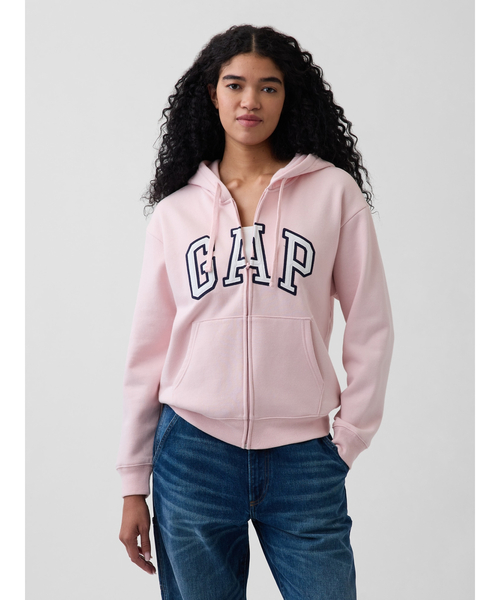 GAP（ギャップ） パーカー リラックスフィット GAPロゴ ジップアップ 