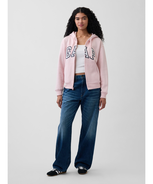 GAP（ギャップ） パーカー リラックスフィット GAPロゴ ジップアップ