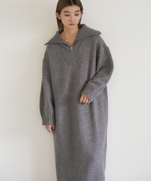 「select MOCA」 ニットワンピース FREE ベージュ レディース_画像4