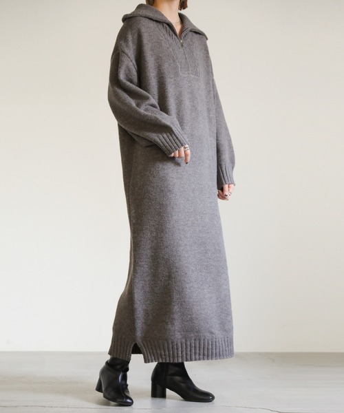 「select MOCA」 ニットワンピース FREE ベージュ レディース_画像6