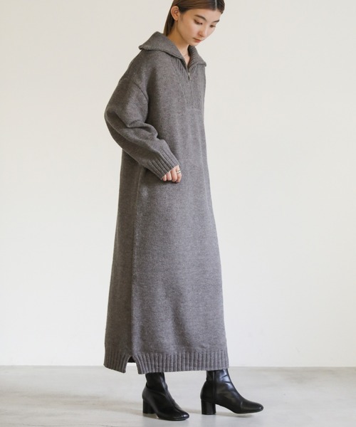 「select MOCA」 ニットワンピース FREE ベージュ レディース_画像8