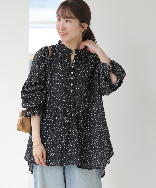 JOURNAL STANDARD relume ブラック長袖シャツ　コットン ジャーナルスタンダード レリューム JOURNAL STANDARD relume 《予約