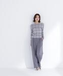 tシャツ シアーチェックオフショルトップス レ...の詳細画像2