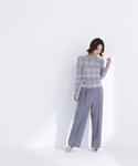 tシャツ シアーチェックオフショルトップス レ...の詳細画像4