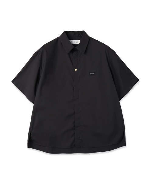 CULLNI/クルニ　タイロッケンシャツ サイズ2ブラック半袖シャツ CULLNI（クルニ） シャツ High Count Broadcloth Embroidery Patch