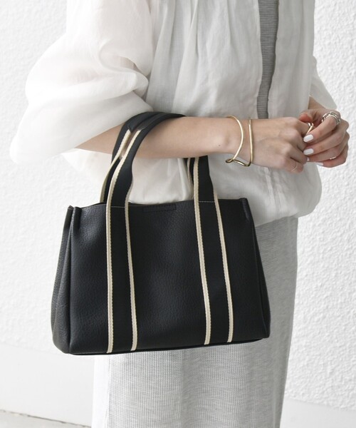 「SHIPS any」 ハンドバッグ ONE SIZE ブラック レディース_画像3