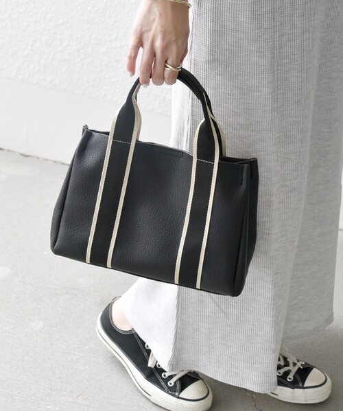 「SHIPS any」 ハンドバッグ ONE SIZE ブラック レディース_画像4