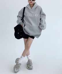 「CREARE -LINO-」 プルオーバーパーカー LARGE グレー レディースの画像4