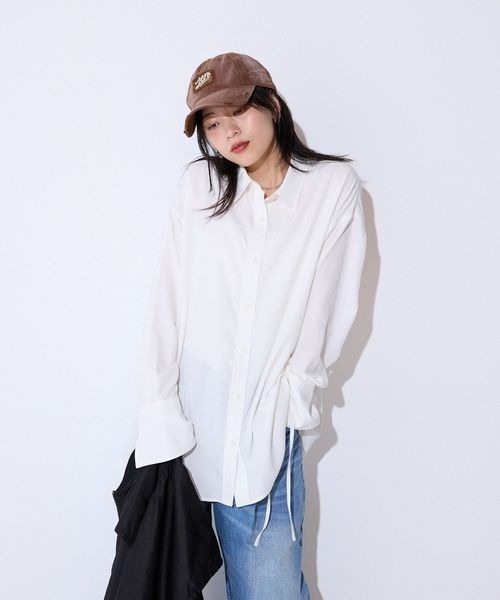 「JEANASIS」 長袖シャツ FREE ブラウン レディース_画像5