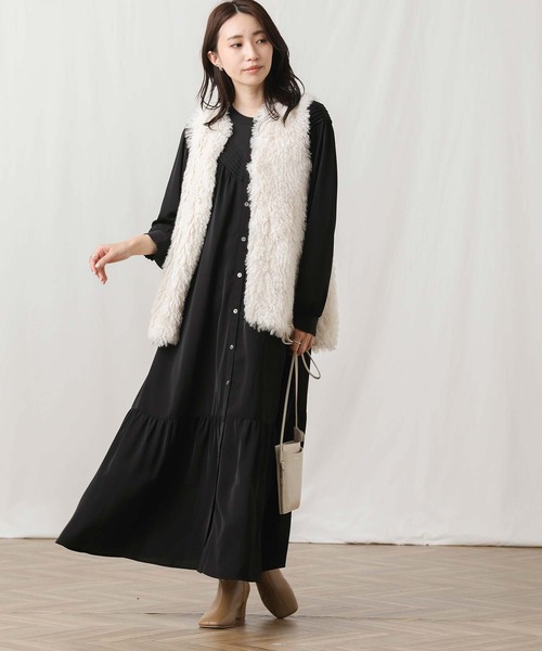 「Gready Brilliant」 「tomber du ciel」長袖ワンピース FREE キャメル レディース_画像4