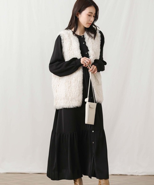 「Gready Brilliant」 「tomber du ciel」長袖ワンピース FREE キャメル レディース_画像5