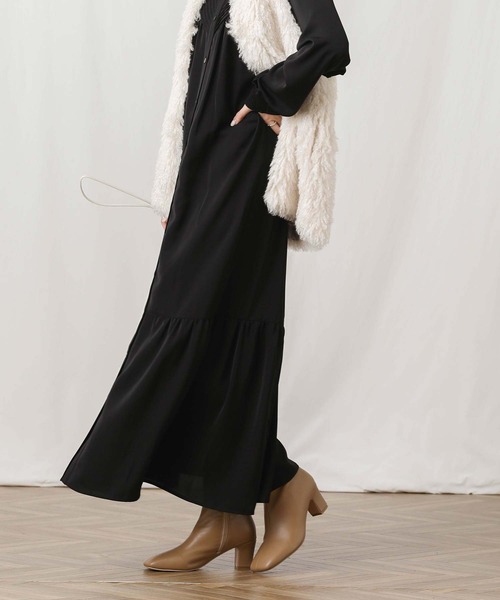 「Gready Brilliant」 「tomber du ciel」長袖ワンピース FREE キャメル レディース_画像6