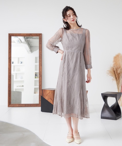 「niana」 長袖ワンピース M モカ レディース_画像8