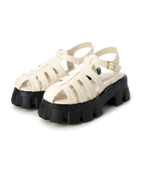 「Launa lea」 フラットサンダル L ブラック レディース_画像8