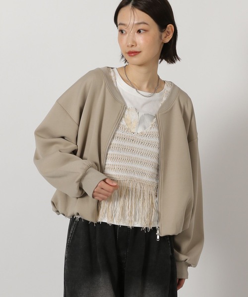 LAKOLE（ラコレ） トレーナー スウェット ダンボールバルーンZIP