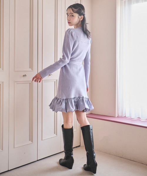 「31 Sons de mode」 ニットワンピース フリー オフホワイト レディース_画像9
