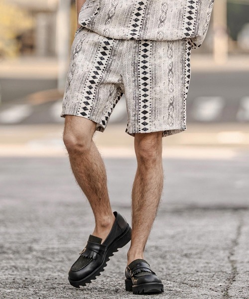 スコットランド代表短パン CAMBIO（カンビオ） パンツ mp14718- African Batik Short Pants