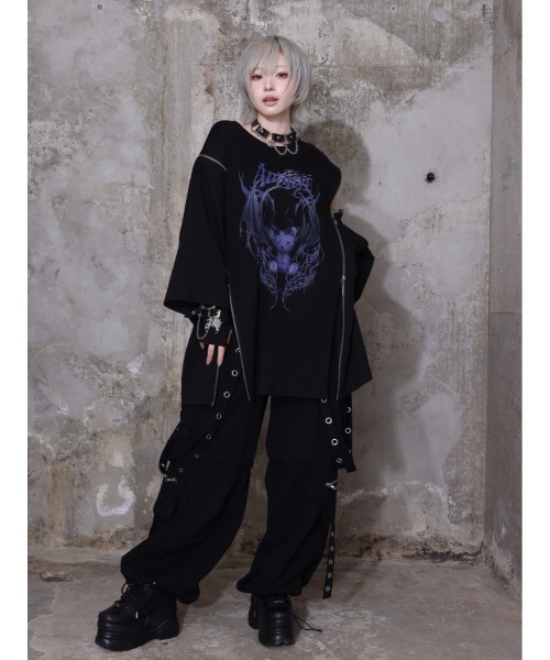 tシャツ Devil bat Bear ZIP Tシャツ レディース メンズの画像
