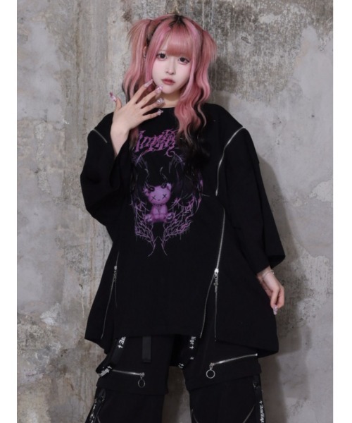 tシャツ Devil bat Bear ZIP Tシャツ レディース メンズの画像