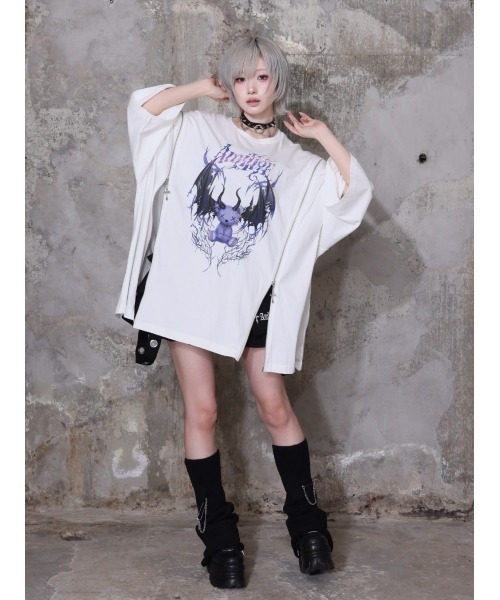 tシャツ Devil bat Bear ZIP Tシャツ レディース メンズの画像