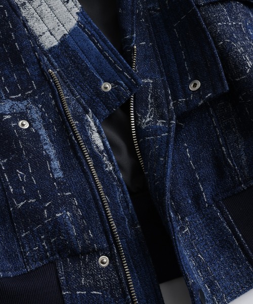 コート ジャケット FDMTL/ファンダメンタル/BORO JACQUARD KIMONO JKT RINSE メンズ レディースの画像
