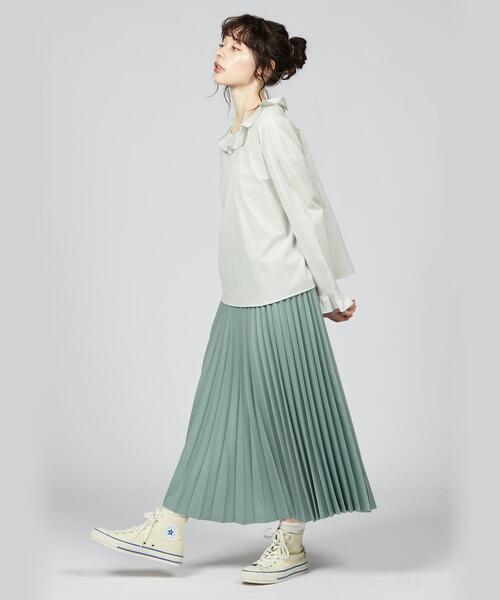 「To b. by agnes b.」 長袖ブラウス 38 グリーン レディース_画像3