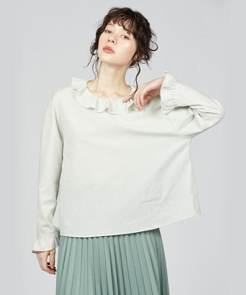 「To b. by agnes b.」 長袖ブラウス 38 グリーン レディース_画像5