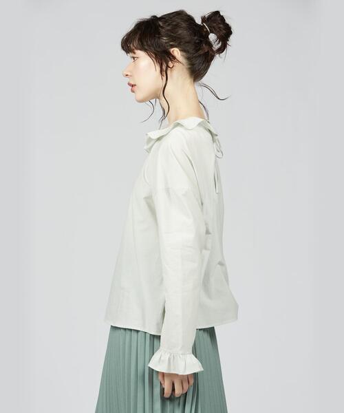 「To b. by agnes b.」 長袖ブラウス 38 グリーン レディース_画像6