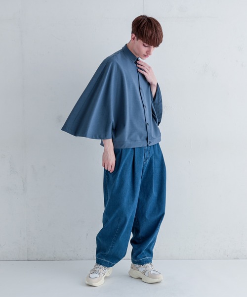 「Lui's」 長袖シャツ FREE ネイビー メンズ_画像8