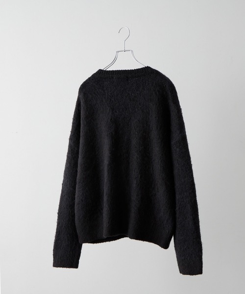 「CLEL」 ニットカーディガン L チャコールグレー メンズ_画像3