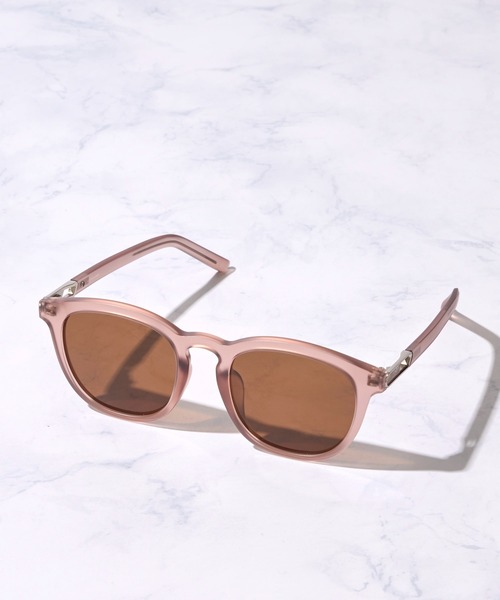 美品★STUSPECT サングラス キャメルカラー 淡ブラウン レンズ BECK Gray Blue Lenses sunglasses 《ベック グレー ブルーレンズ